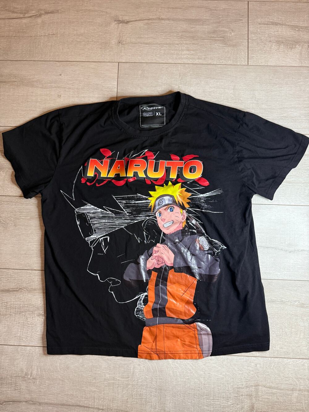 Reason x Naruto Shippuden Anime Graphic T-Shirt Size XL